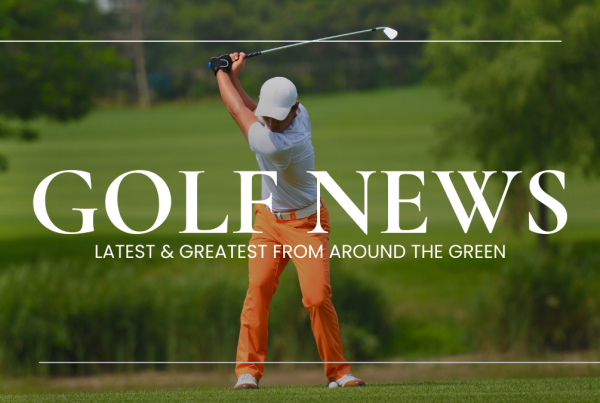 Golfer teeing off, golf news